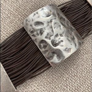 BOHO/ Hand made pewter Western cuff bracelet NWOT